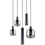 TRIO - MATARO - Hanglamp - Zwart mat - excl. 1x E27 4,9 W - Plafondbevestiging - In hoogte verstelbaar
