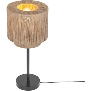 LEDKIA LIGHTING Lampe à Poser Céramique et Corde Naturelle Callie Beige E27