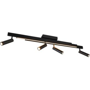 Moderne plafondspot zwart incl. LED dimbaar met afstandsbediening - Zeno