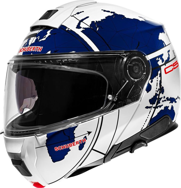Schuberth - C5 - Systeemhelm - Wit Blauw - Glasvezel/Fiber Mix