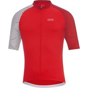 GORE WEAR C5 Optiline Jersey - Rood - Korte Mouwen - 92% Polyester, 8% Elastaan