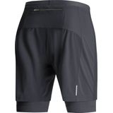 GORE WEAR R5 2in1 Shorts - Hardloop-shorts - Zwart - Ademend Materiaal