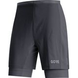 GORE WEAR R5 2in1 Shorts - Hardloop-shorts - Zwart - Ademend Materiaal