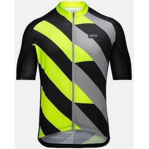 gore wear signal short sleeve jersey black fluorescent yellow