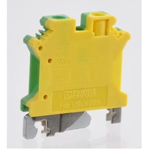 PHOENIX CONTACT USLKG 6 N serieklem, 24-8 AWG, 8,2 mm breedte, 0,2 mm² - 10 mm² doorsnede, groen/geel, 50 stuks