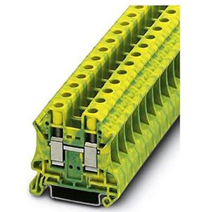 Phoenix Safe CONTACT beschermgeleider-rijklem UT 10-PE, 3044173, groen/geel, AWG 20-6, 50 stuks