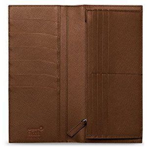 Montblanc Meisterstück Selection portemonnee SEL Wallet 14cc W Zip Print SmCognac muntenportemonnee, bruin