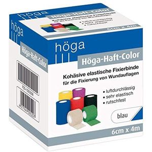 Höga - Kleefkleur blauw 6 cm x 4 m uitgerekt, samenhangend (zelfklevend) elastische fixeerband (1 stuk)