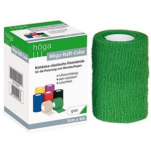 Hoogga-hecht-kleur groen 8 cm x 4 m uitgerekt, kokvrije (zelfklevend) elastische fixeerbinding, 2-pack (2 x 1 stuks)