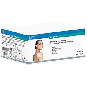 Höga Derm, 90 mm x 150 mm, wit, 50 stuks