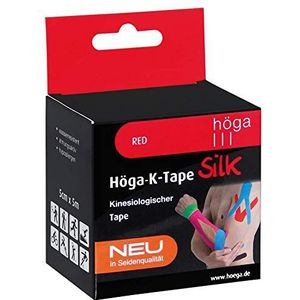Höga-K-Tape-Silk red kinesiologische tape in zijdekwaliteit, 5 cm x 5 m