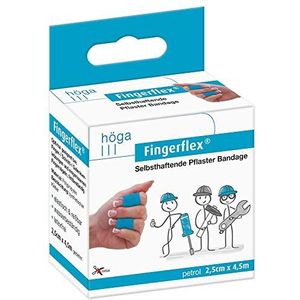 Fingerflex Petrol zelfklevende pleisterbandage, elastisch, scheurbaar, waterbestendig, latexvrij