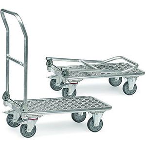 Fetra 1133 klapwagen, draagvermogen 150 kg, zilver/aluminium