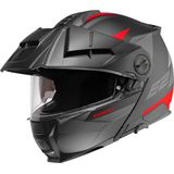 Schuberth E2 Defender, opklapbare helm, Mat Zwart/Rood, XXL (62/63)