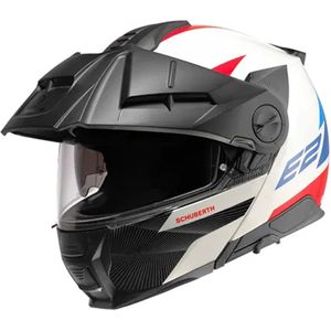 Schuberth E2 Defender Wit Blauw Systeemhelm - Maat XS - Helm