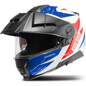 Schuberth E2 Explorer Blauw Rood Systeemhelm - Maat XXXL - Helm