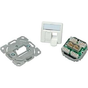 Telegärtner Netwerkdoos Inbouw - CAT 6 - Alpine-wit - 2 Poorten