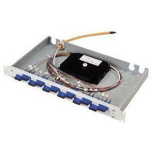 Telegärtner 19" 1U glasvezelverdeelkast H02030B9009 Basis eco 12xSC-DUPL+24xSC Pigt50/125, Server accessoires, Beige