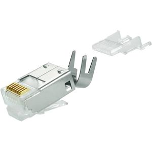 Telegärtner 100023019 Telegärtner RJ45-stekker 100023019 Stekker, recht Aantal polen: 8 Zilver 1 stuk(s)