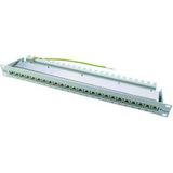 Telegärtner - MPP24-H K - Patchpaneel - Grijs - Categorie 6A, Afscherming, Kleurgecodeerde LSA-Plus Snijklemmen