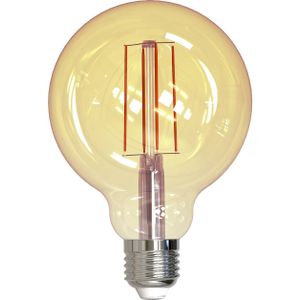 Müller-Licht Retro LED Globeform Filament E27 goud, 9W vervangt 63W, nostalgisch superwarm wit (2000K) licht voor een gezellige sfeer, 850lm, dimbaar, 15.000h levensduur
