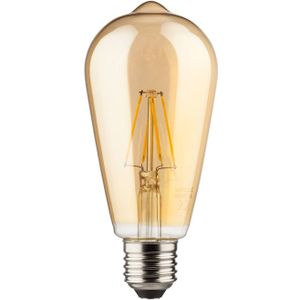 Müller-Licht Retro LED ST64 peervorm E27 gloeidraad goud, 7W vervangt 51W, nostalgisch warmwit licht (2000K) voor een gezellige sfeer, 650lm, dimbaar, levensduur 15.000 uur, 401080