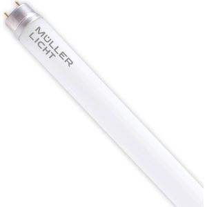 Müller-Licht Professionele LED-buis G13, 120cm LED Tube, 15,6 W vervangt 152 W, 2500 lm, warmwit 3000 K, glas, wit