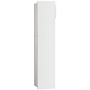 Emco ASIS 2.0 Inbouwkastmodule voor toiletborstel, badkamerkast met toiletpapierhouder en extra vak, hoge kast met push-to-open functie, wit
