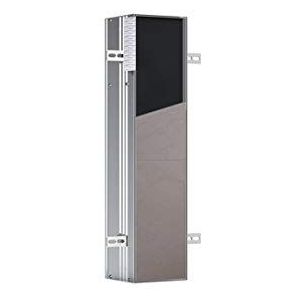 Emco Asis Plus 975611007 module 658 mm (deurscharnier rechts, geïntegreerde borstel, tegels, inbouwmodel, toiletpapiervak), aluminium, normaal