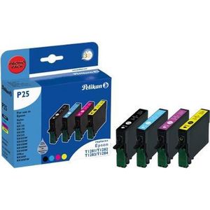 Pelikan P25 -T1281-T1284, Inktcartridge / Zwart / Cyaan / Magenta / Geel