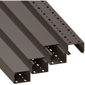 Kabelgoot Habengut (met bevestigingsgaten in de vloer) 40x60 mm gemaakt van PVC, kleur: bruin, lengte 4 m (4 x 1 m lengte)