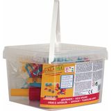 Createk kleiemmer met alfabet vormen kleiroller en 4 potjes klei