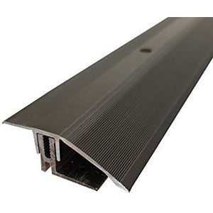 ufitec® TPL Profi MAX Profielsysteem voor parketvloeren - geschikt voor vloerbedekkingen van 14-21 mm hoogte, geanodiseerd aluminium (hoogtecompensatieprofiel, lengte: 100 cm, brons donker)