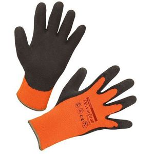 Kerbl 297385 PowerGrab Thermo gebreide handschoen latex met acrylvoering Maat: 11, oranje