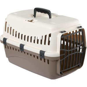 KERBL transportbox voor honden, 45 x 30 x 30 cm, crèmekleur/taupe