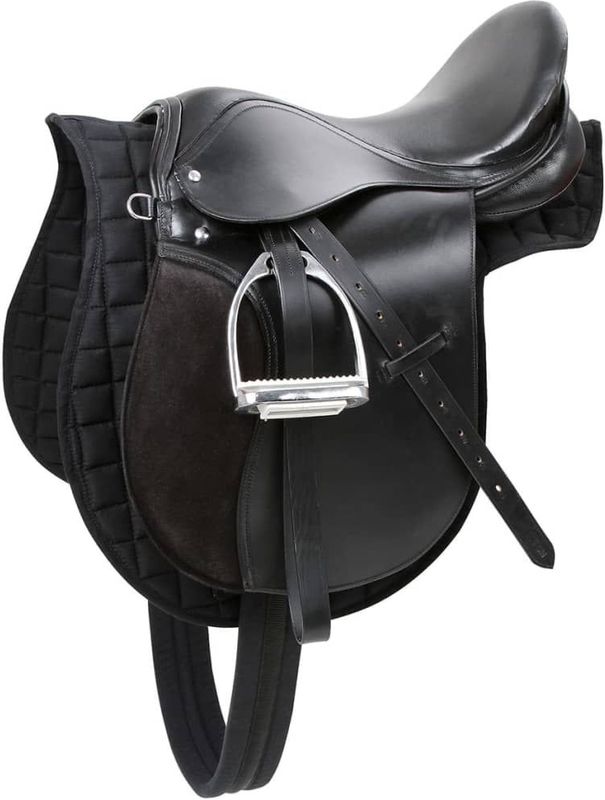 Kerbl Reitsattel Leder Schwarz 32197