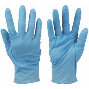 MM Eurotool Poedervrije nitril wegwerphandschoenen - XXL - Blauw - 100 stuks