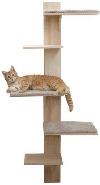 Kerbl Pet Wandkratzbaum Timber für Katzen - natur / grau