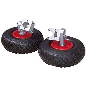 Kruiwagen - Achteraf Uitbreidbare Wielset - Zwart - Massief Rubber