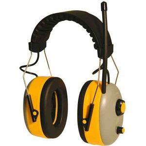 Kerbl 34725 gehoorbescherming met FM-radio, geel, Geel.