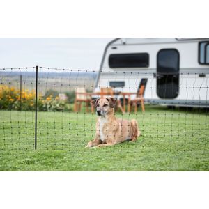 CampingNet Groen Hond Omheining met 9 Kunststof Palen en Grondnagels