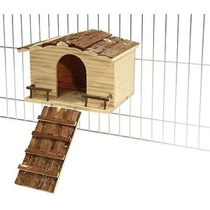 Kerbl 82747 knaagdierhuis Nature 30 x 22,5 x 20 cm met roosterbevestiging