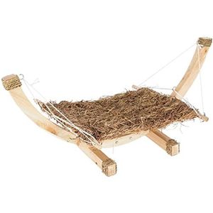 Kerbl Hangmat Siesta (ligmat voor kleine dieren/knaagdieren, bestaat uit gedroogd gras, zonder draad/kunststof onderdelen)