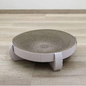 Kerbl Pet Huisdier krabplank Platinum van karton voor katten, 100% recyclebaar, incl. kattenkruid, krabplank van golfkarton voor slapen/spelen/krabben