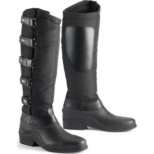 Warme rijlaarzen met klittenband voor volwassenen zwart