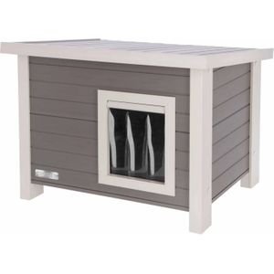 Kerbl Kattenhuis Eli ECO 57x45x43 cm grijs en wit