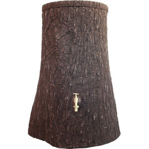 Regenton Boomstam 250L | Exclusief hout design | Boomschors regenton met grote deksel