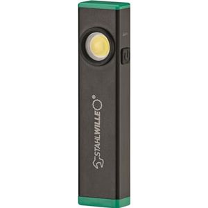 STAHLWILLE Mini led-werklamp 13134 met bevestigingsclip en magneet, tot 500 lumen, 3 uur lichtduur, geïntegreerde accu, USB-C zaklamp, zwart