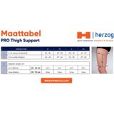 Herzog Pro Thigh Support Zwart