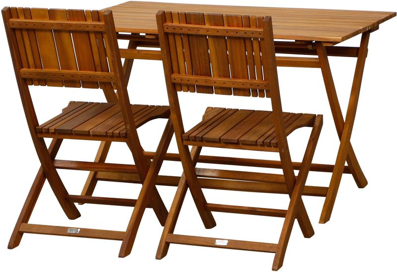 Siena Garden - set Klappstuhl Falun 5-teilig 4 x Stuhl,1 x Tisch 120 x 80 cm